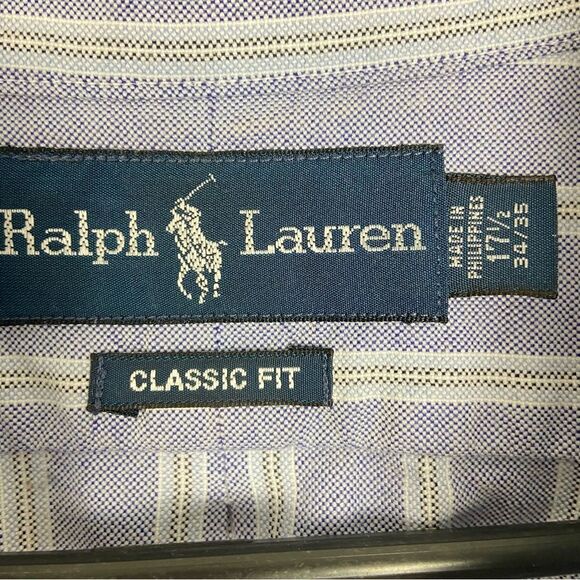 Men’s Ralph Lauren Blue Label Classic Fit Shirt
Blue Striped Chambray Size 17.5 - Picture 3 of 11
